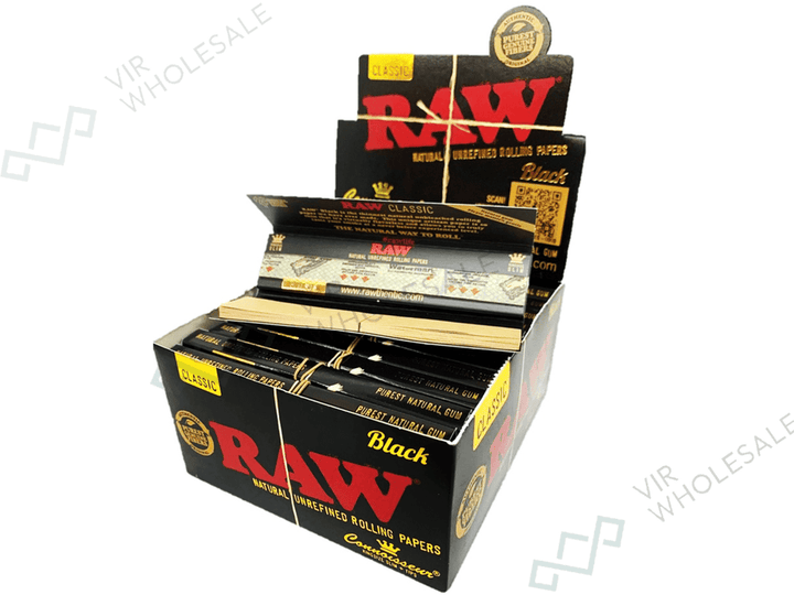 Papel de Fumar RAW Black Connoisseur King Size Slim
